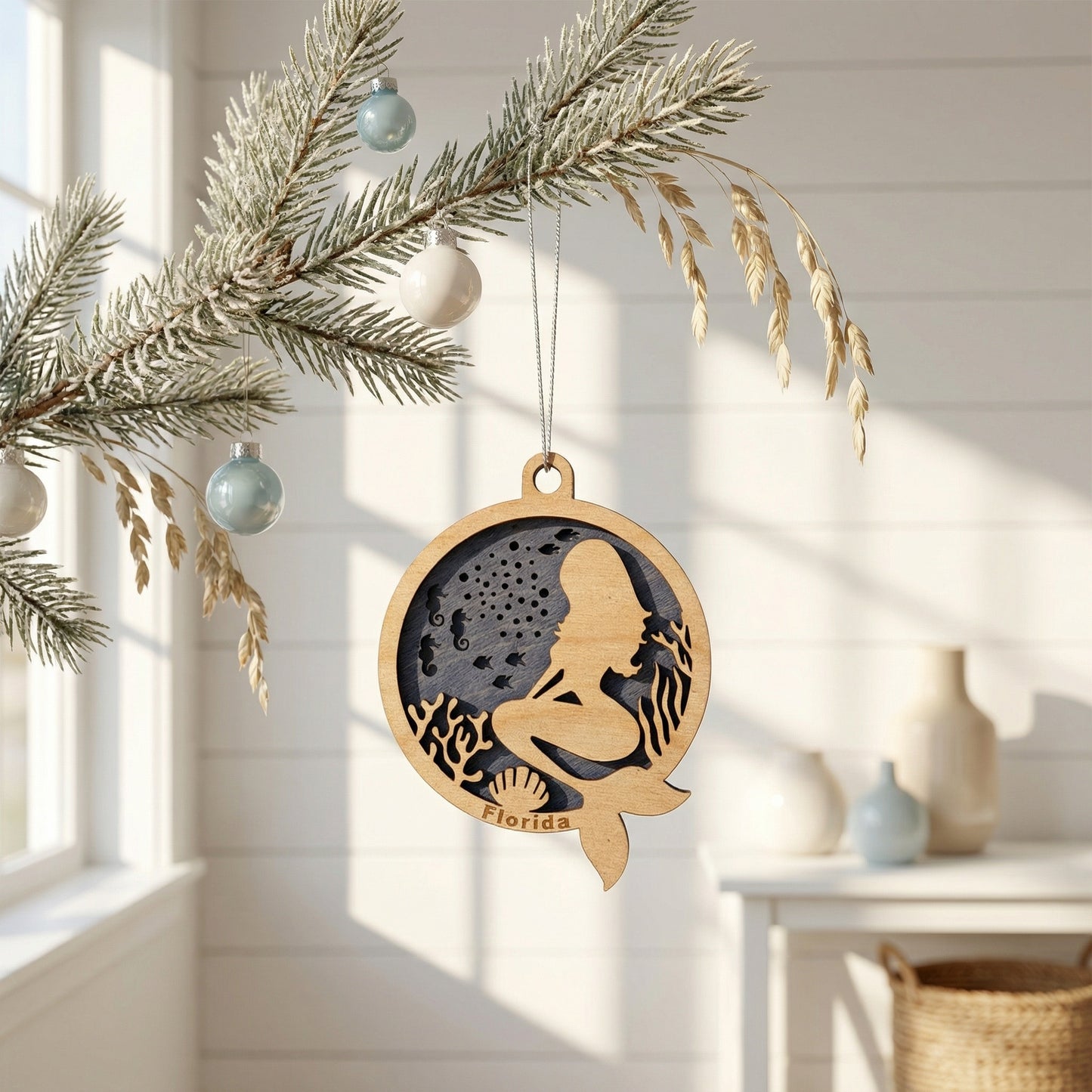 Mermaid Ornament (Double-Sided)