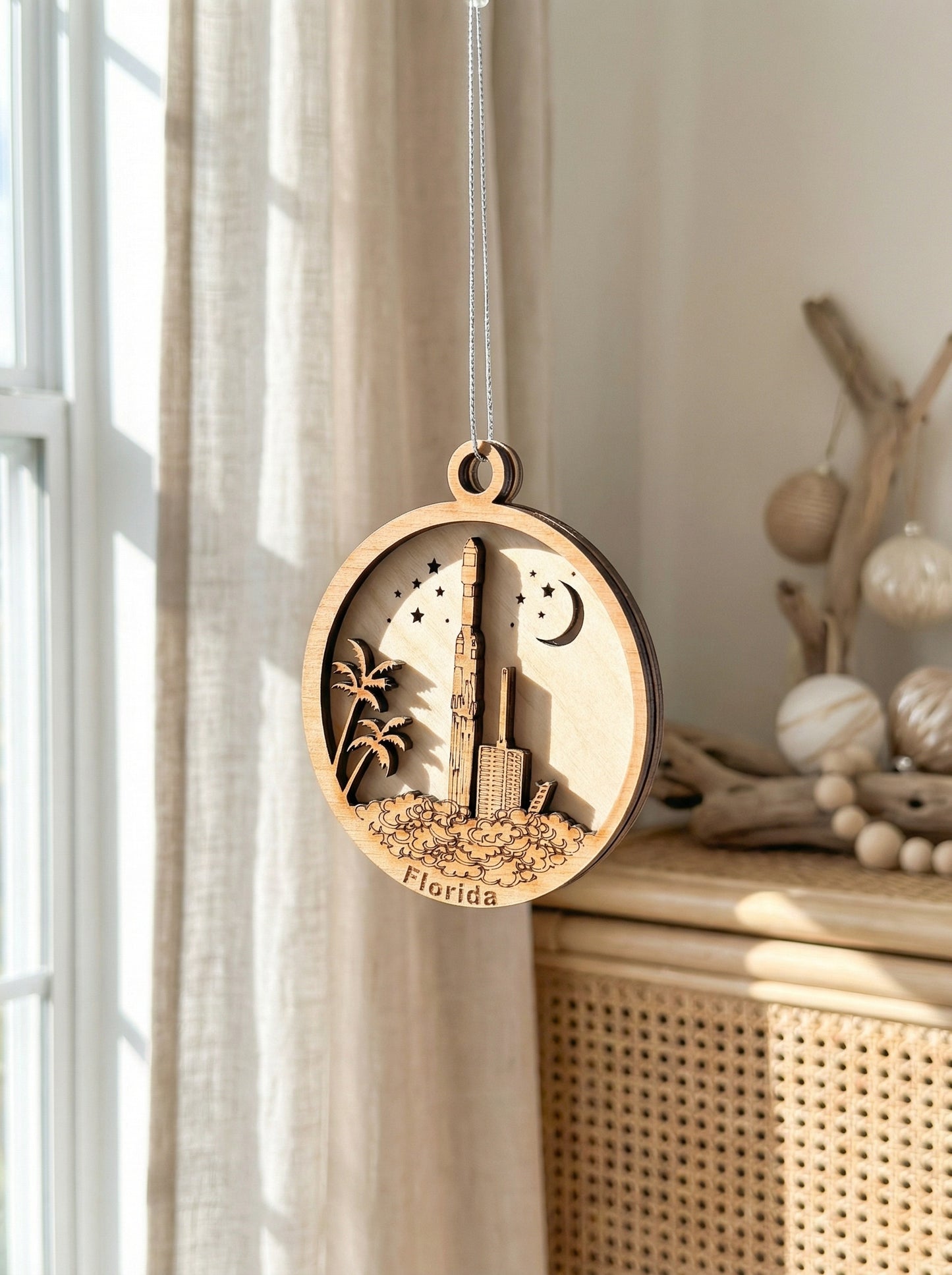 Rocket Ornament- Double-Sided