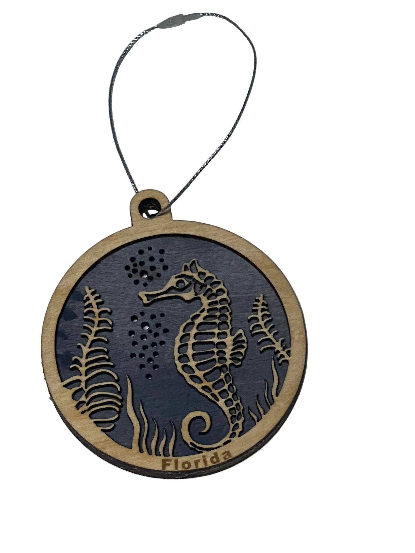 Seahorse Ornament (Florida) (Double-Sided)