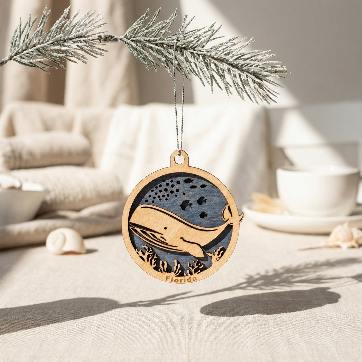 Whale Ornament (Double-Sided)