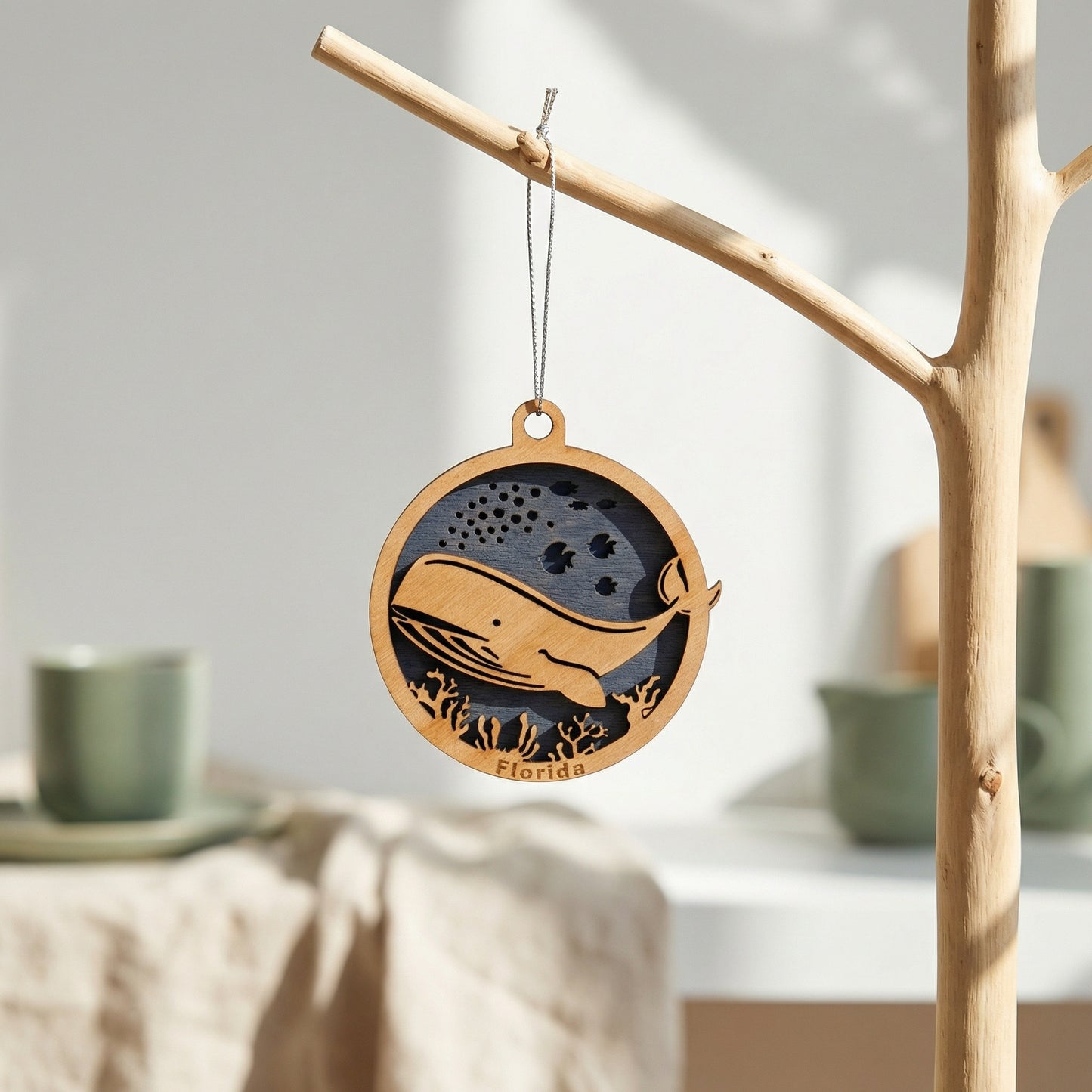 Whale Ornament (Double-Sided)
