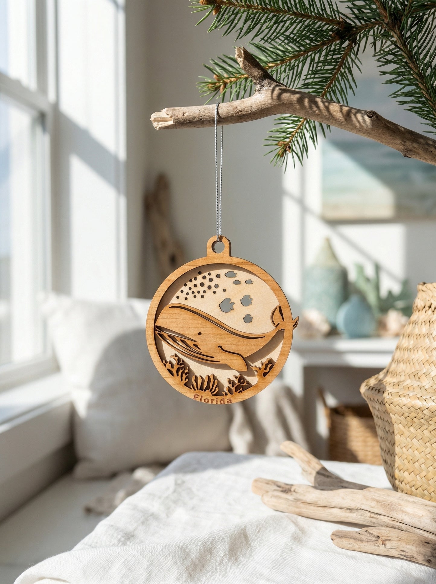Whale Ornament (Double-Sided)