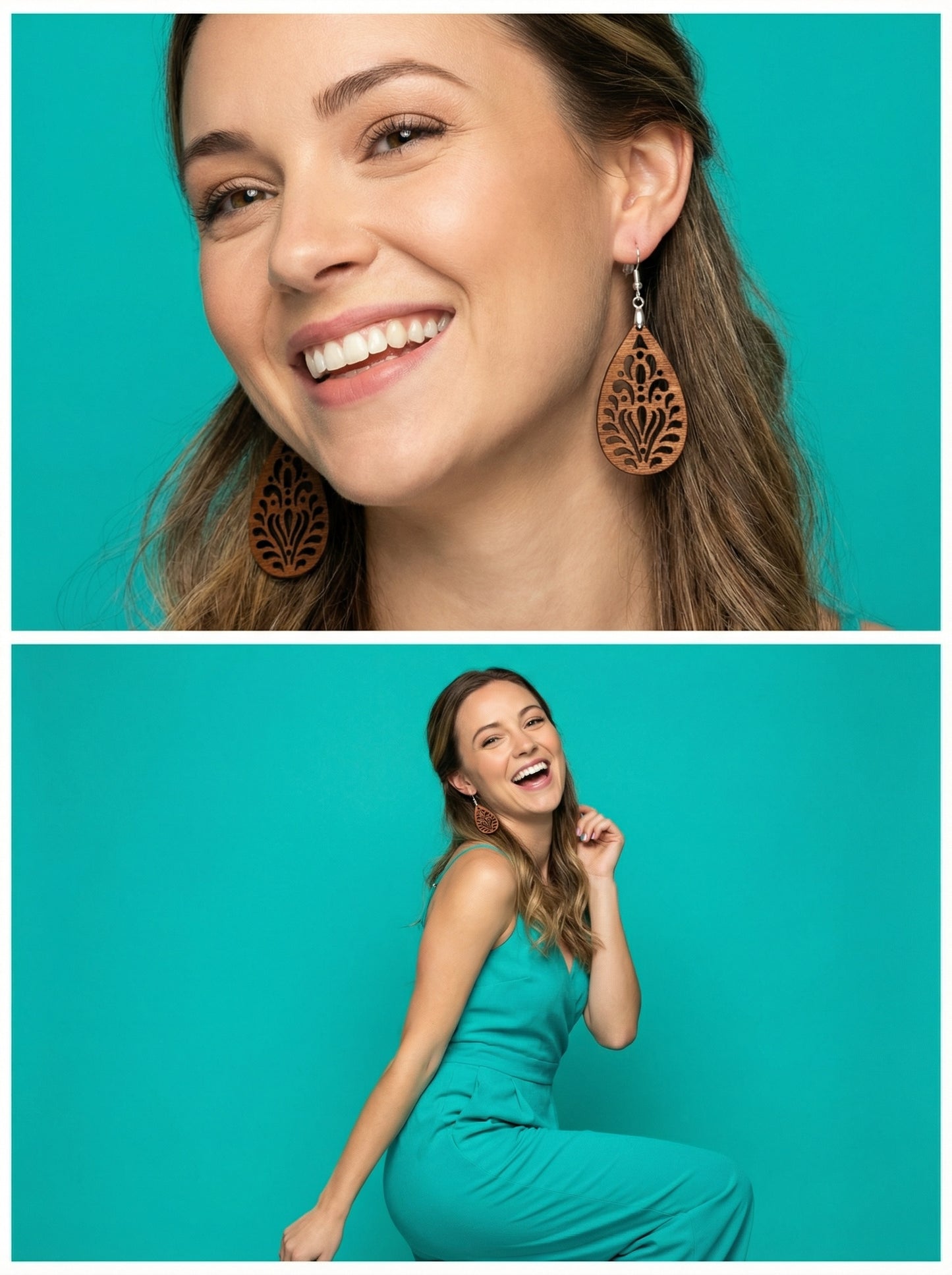 Real Wood Earrings- Laser Cut Precision