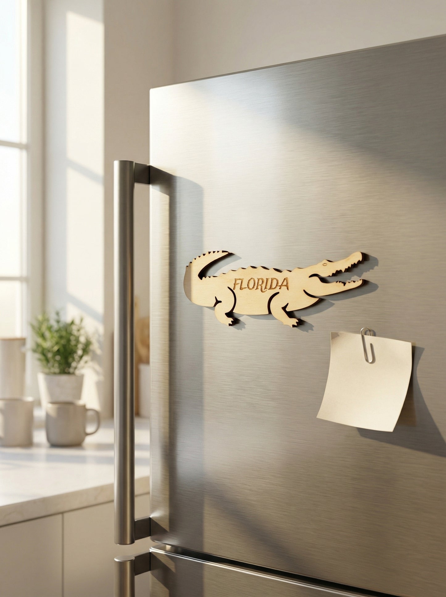 Real Wood Gator Magnet