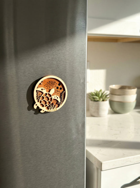 Sea Turtle Magnet- Real Wood