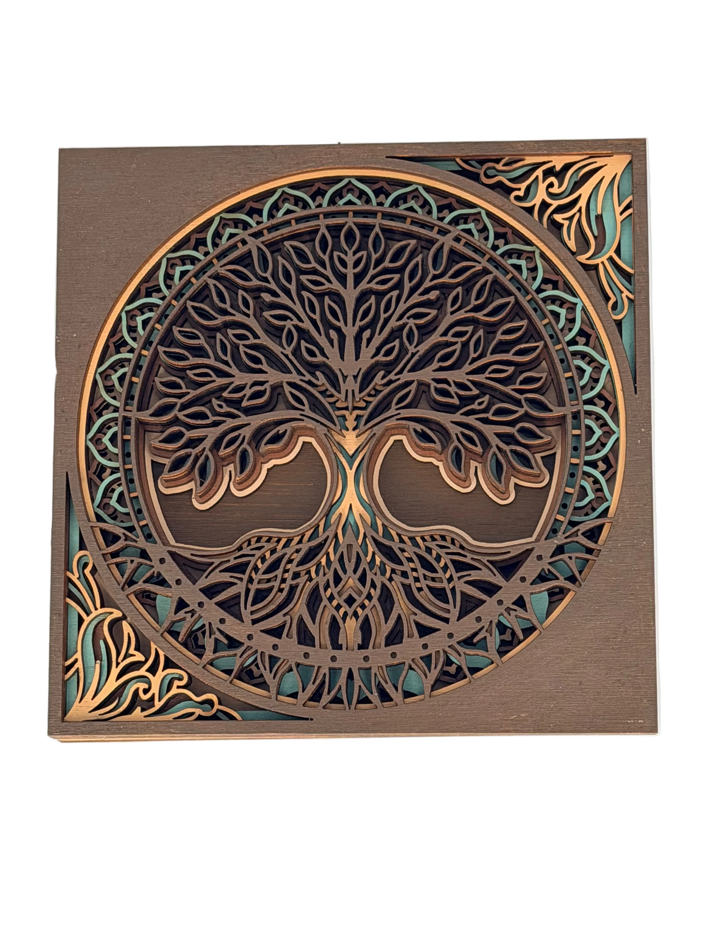 Tree of Life Mandala Wood Display- 6" x 6"