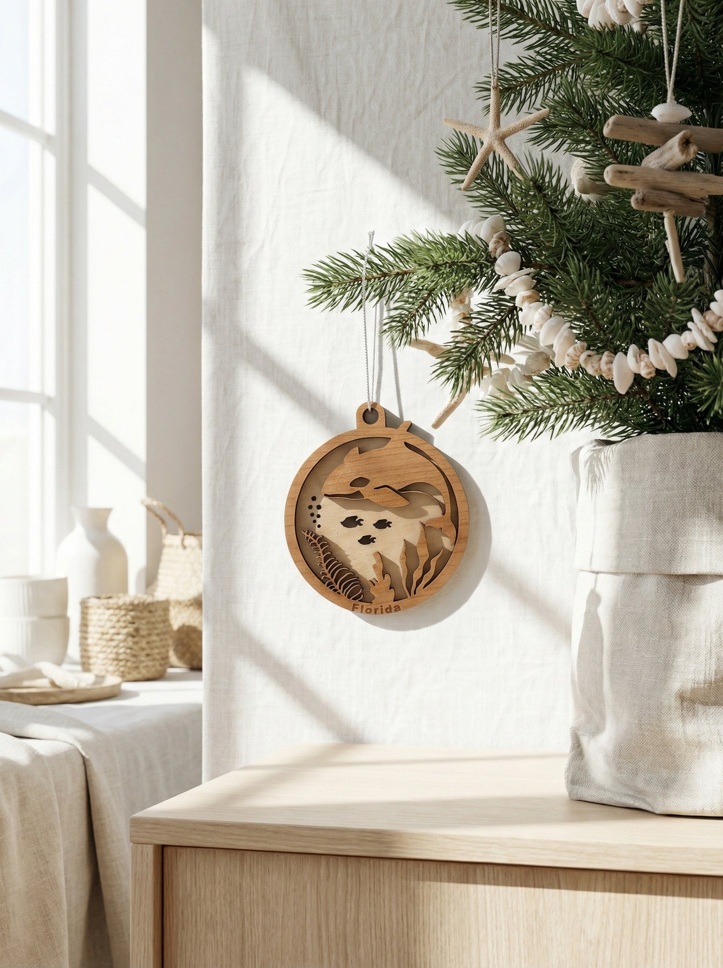 Killer Whale Wood Ornament- Double Sided