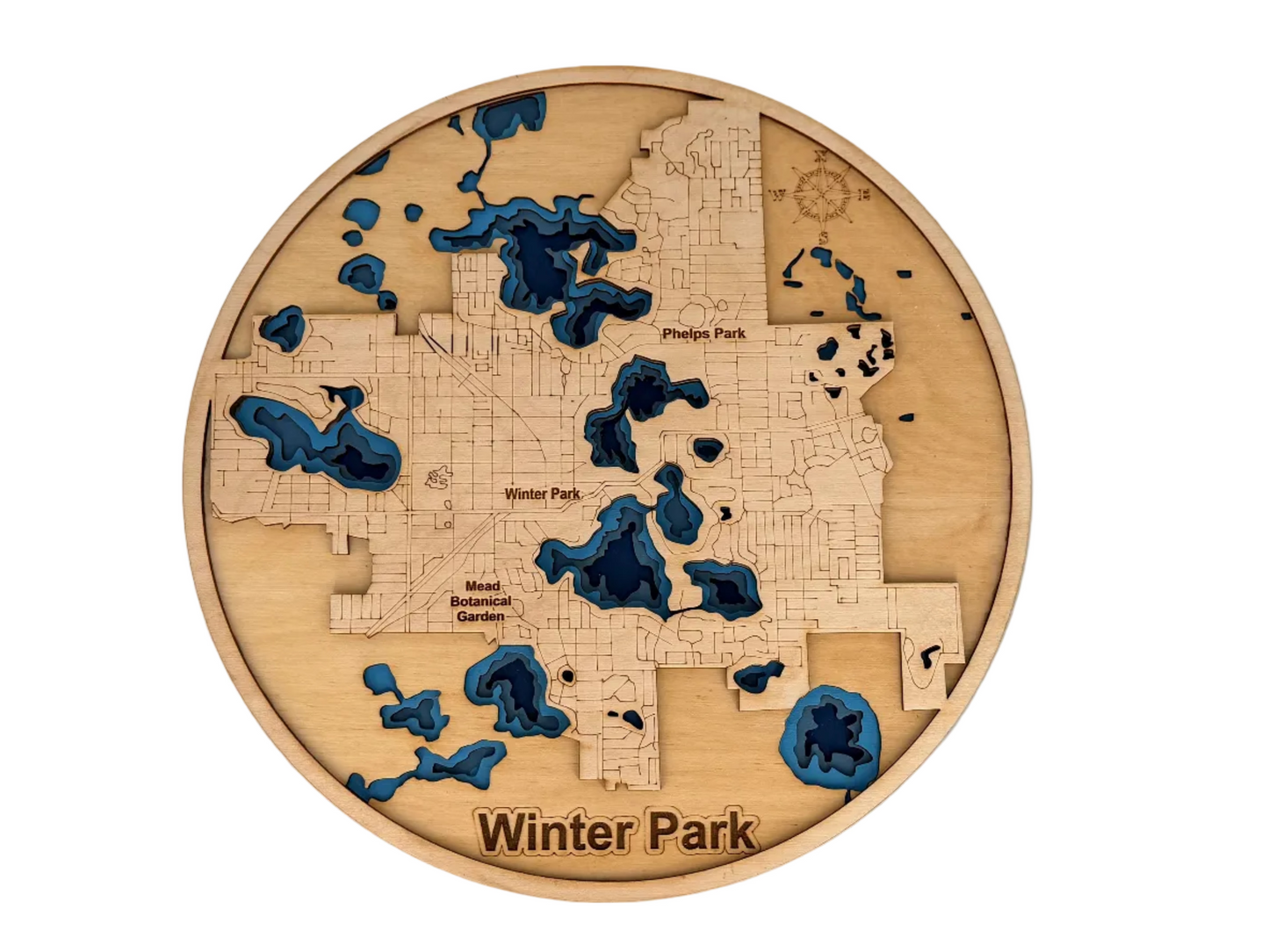 Winter Park Florida Layer Map (Multi-Layer Lakes)